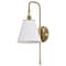 Nuvo Dover 1-Light Wall Sconce - White with Vintage Brass 60/7446 - alternate 1